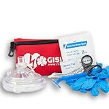Gisinti Set Pocket Mask Zubehör Defibrillator Zubehör für Defibrillung und Reanimation