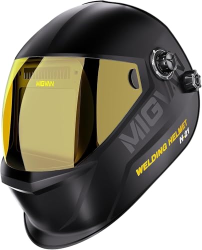 MIGVAN Welding Helmet Auto Darkening True Color Large Viewing, Welding Hood...