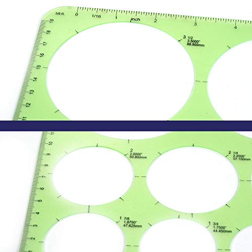 Image of Pacific Arc Template: Large Circle Master, 11 Circles, 1.5 inch to 3.5 inch 8.5 inch x 11 inch