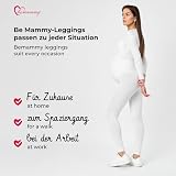 Be Mammy Damski Dwupak Długie Bawełniane Legginsy Ciążowe Dwupak BE20-230 (Czarny/Biały, L)