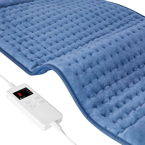 Image of 12 inch x 24 inch Electric Heating Pad for Back Pain & Cramps, Machine Washable Fast Heating, Auto Off, Heating Pad Christmas Mothers Day Gifts for Women