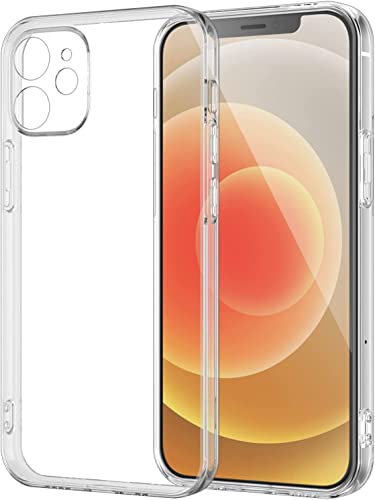 Image of NISHTECH for iPhone 12 Mini 5G Premium Transparent Hybrid Soft Slim Dust Proof Back Case Cover Silicone with Camera Protection