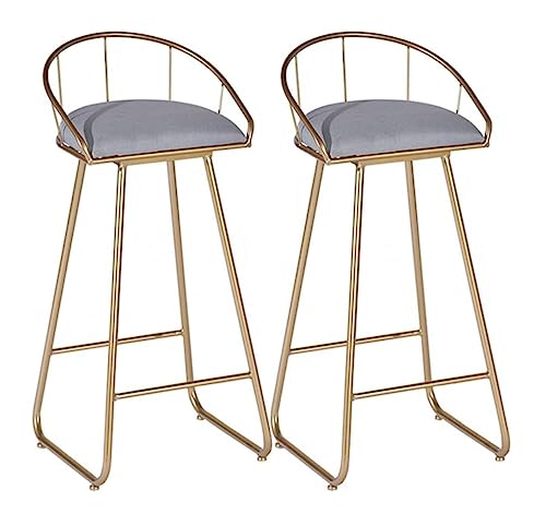 Sillas Altas de Cocina Moderna, Taburetes De Bar Modernos Juego De 2 Taburetes De Altura De Mostrador Marcos De Hierro Taburetes De Bar Silla De Desayuno Pub Bistro Cocina Café Taburetes de Mostrador(