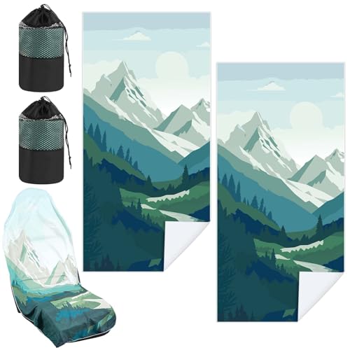 Image of Hahafelt 2 Pack Car Seat Towel Cover with Storage Bag, Yosemite