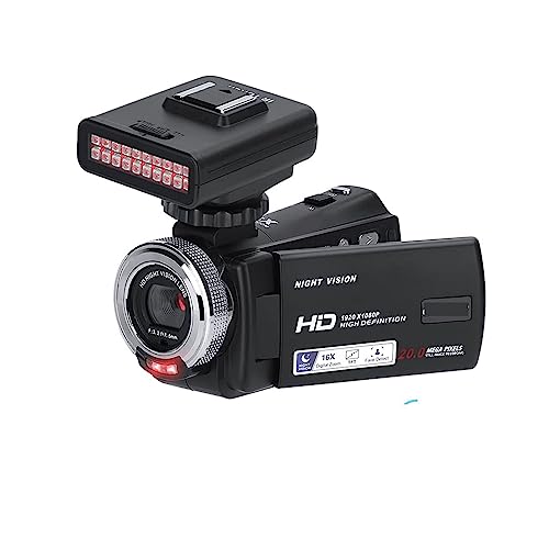 Caméscope numérique 1080p Full HD et vision nocturne infrarouge pour vidéo