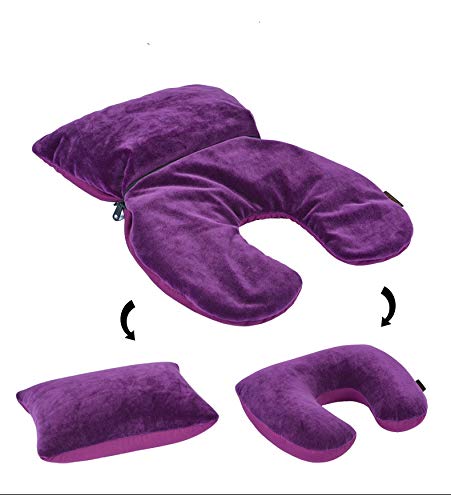 Preisvergleich Produktbild MSAI Wendekissen (2 in 1 Kissen), Mikroperlen, Reisekissen, Flugzeugkissen, vielseitig verwendbar, U-förmiges Kissen
