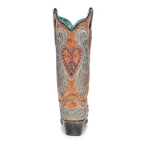 Image of Corral Women's Heart & Wings Overlay & Embroidery & Studs Boot