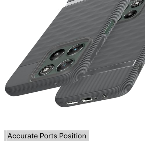 Image of Pikkme Back Cover for Motorola Moto G67 Power 5G / G57 Power 5G Camera Protection 3D Hexa Cube Design Silicone Protective Bumper Case (Grey)