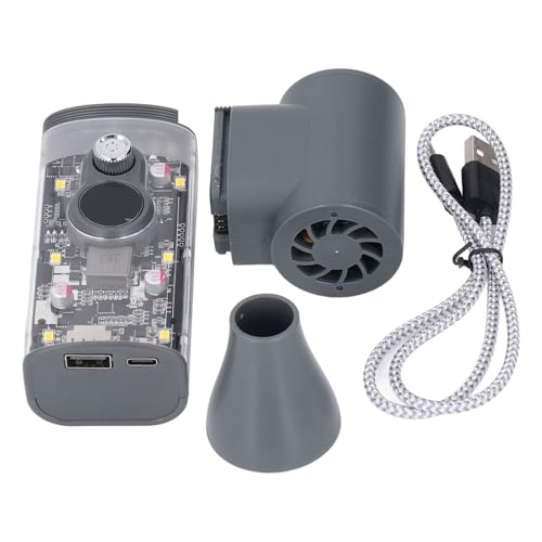 電気空気ダスター100000RPM 10Wポータブル充電式デスクトップハンドヘルドジェットドライブロワープレミアムプラスチック材料コンパクトと軽量デザインで作られた車のキーボードクリーニング用LEDライト