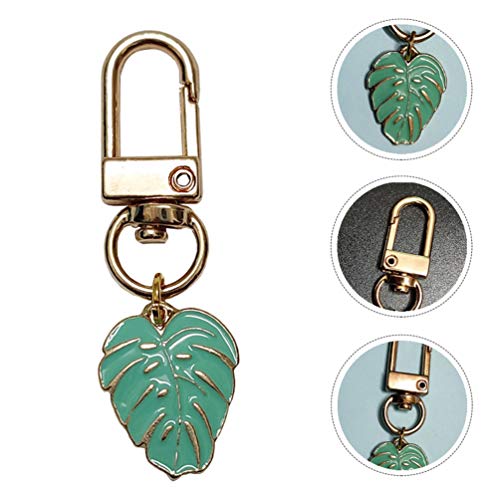 VALICLUD 2Pcs Folha Pingente Keychain Saco de Chaveiro Criativo Pingente De Folha De Palmeira Tropic