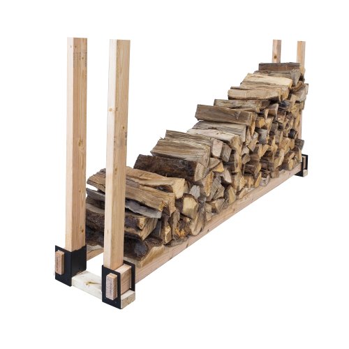 Bûches Racks Pleasant Hearth range-bûches extérieur et intérieur noir
