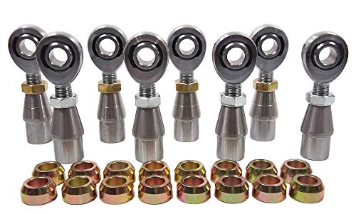 QSC 1/2 X 1/2-20 Chromoly 4-Link Rod End Kit with 1/2 Steel Cone Spacers & Bungs .083 Wall, Rod End, Heim Joint