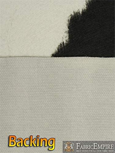 Suede Velvet Fabric Upholstery Holy Cow Print 54" Wide Sold by The Yard (HOLY Cow Black)