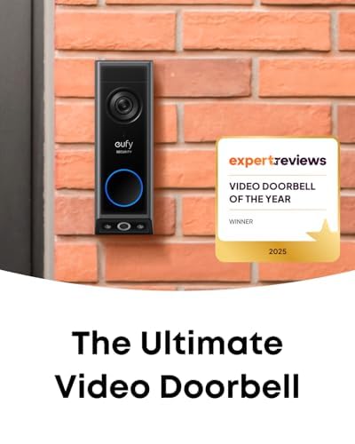eufy Security Video Doorbell E340 Dual Cameras with Delivery Guard 2K Full HD Wireless Video Doorbell Camera, Wired or Battery Powered,Colour Night Vision,6500 mAh Rechargeable Battery,No Monthly Fee