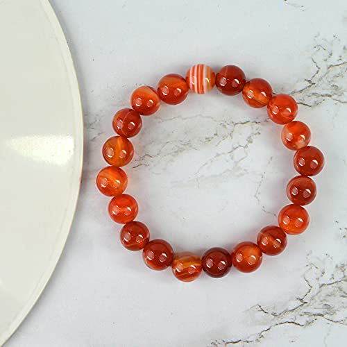 Image of Reiki Crystal Products Certified Natural Crystal Stone Round 10 mm Beads Bracelet for Men & Women | Reiki Charged Gemstone Jewellery Bracelet | Multiple Stone Variants Available