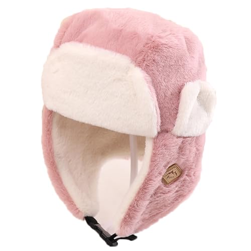 Clobeau Kids Boy Girl Winter Trapper Hat Faux Fur Ushanka Earflap Winter Trooper Cap Earflaps Hat Ski Snowboarding Hat