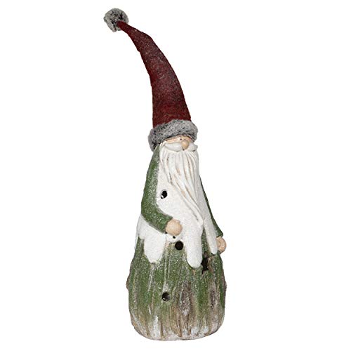 Alpine Corporation 26" H Indoor/Outdoor Country Christmas Santa Claus Statue Holiday Decoration With Led Lights #TOP7