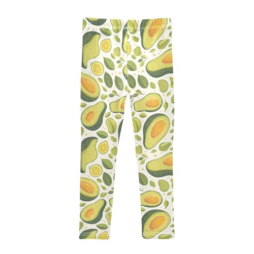 Avocado Fruit Kids Baby Girls Cotton Pants Casual High Waisted Yoga Pants Exercise2