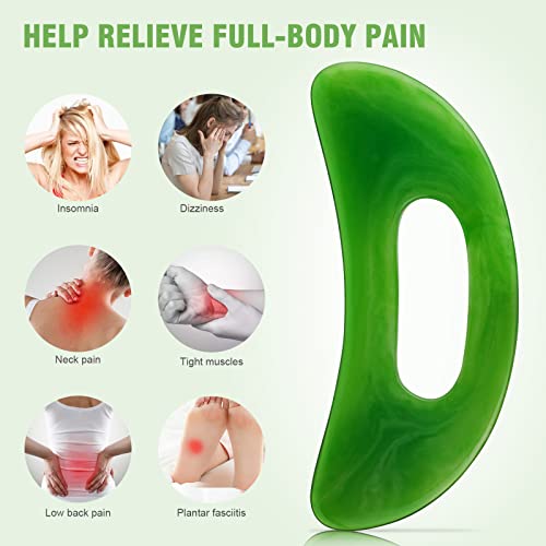 Large Gua Sha Massage Tool, Resin Guasha Scraping Tool Multi-Functional Handheld Lymphatic Drainage Drain Scraper, Sore Muscles Massager For Tension Knots Relaxation, Myo-Fascial Release Treatment #TOP3