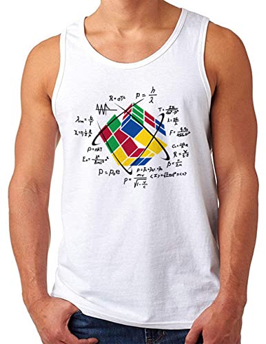 Débardeur Cube Puzzle Nerd Game homme vintage blanc vêtement été taille S-4XL