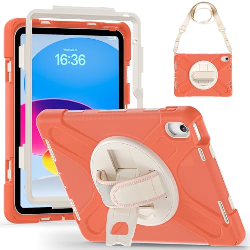 Coque iPad 11 (A16) antichoc orange : idéale pour occuper les enfants