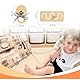 Busy Board Zubehör & Activity Board – 5-teiliges DIY Set für Eltern – Sensorikbrett Zubehör – Holz-Aktivitätsteile – Labyrinth, Lernuhr, Zahnrad, Sanduhr, Schuhe binden – Montessori Lernmaterial