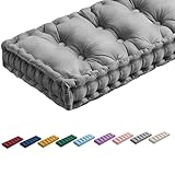 Odaima Cojines a Medida para Bancos de Interior y Exterior,1 2 3 o 4 plazas Cojín Blando Antideslizante 10cm Groso Cojín Asiento Jardín Cómodo Decorativo Banco de Madera Sofa(Gris,60x40x10cm)