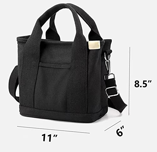 Cotmcor Canvas Tote Bag Small Tote Bag For Women Mini Crossbody Bag Shoulder Handbag With Zipper #TOP2