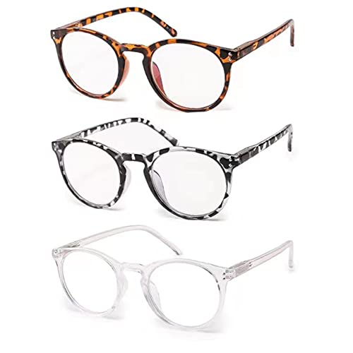 Vecien Blue Light Blocking Reading Glasses 3-Pack Matte Finish Readers