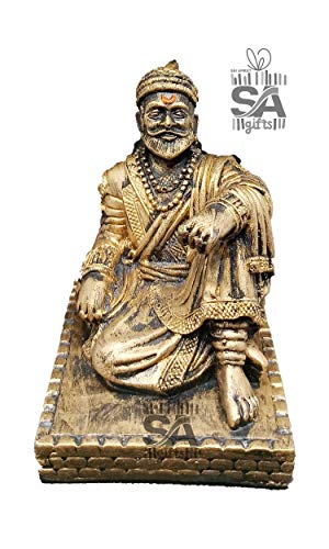 Image of Plastic Chhatrapati aji The Legend of Maharashtra Statue, GOLD MATTE COLOUR, Standard, 4 Inch