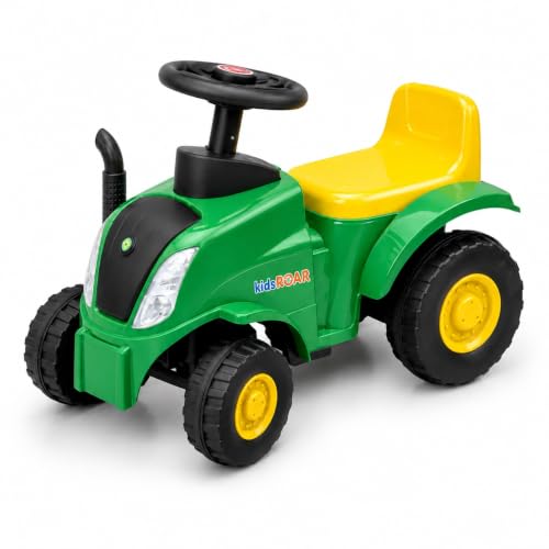 Image of kidsROAR Push Ride On Car for Kids 1-5 Years | Baby Push Car with Music, 3D Lights & Backrest | Premium Ride On Toy Supports Up to 35kg (Tractor, Green)