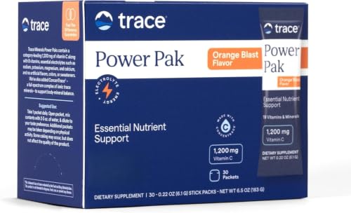 Trace Minerals Power Pak Electrolyte Powder Sachets & Multivitamin, 30 Pack