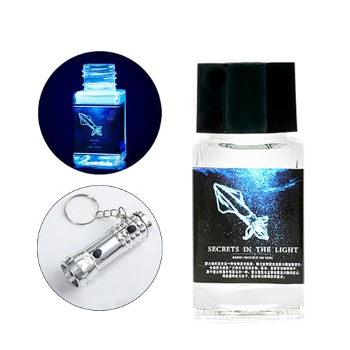 MEELYHOME Colorful Invisible Ink for Illustrations, Drawing, Calligraphy, Writing, 18ml Calligraphy Ink with UV Light for Dip Pen