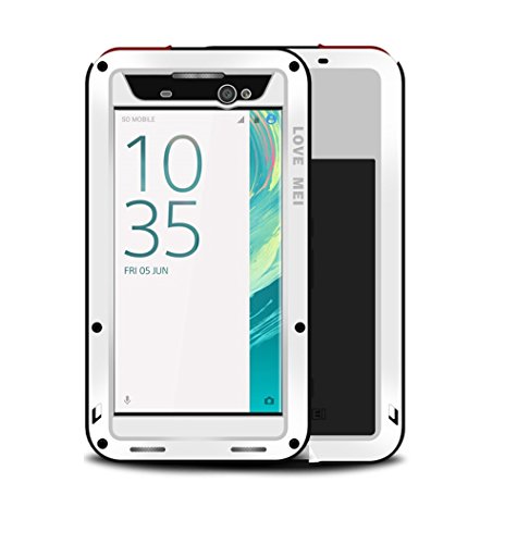 bpowe Sony Xperia XA Ultra Custodia in Metallo, Heavy Duty Armatura Antiurto Dust/Dirt/Snow Proof Aluminum Metal Gorilla Glass della Custodia per Sony Xperia XA Ultra Schermo 15,2 cm