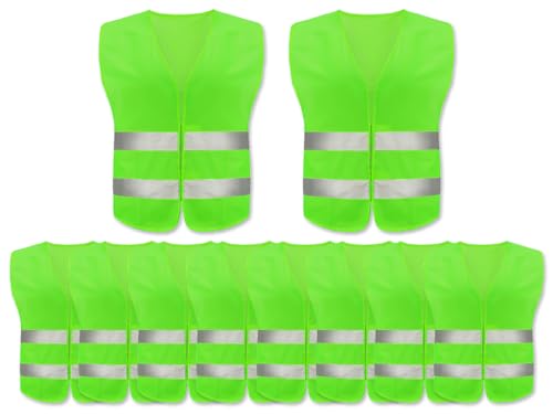Anlising Warnweste, 10PCS Reflektierende Sicherheitswesten, 360 Grad Reflektierende Sicherheitsweste, Auto Reflektorweste,Warnschutzweste, Reflektierend Warnweste,für Fahrern,Arbeitskräften,Erwachsene