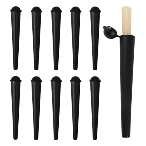 LACHT - Recipiente cónico con tapa hermética (12 unidades), tubo a prueba de olores, tubo de plástico duro, recipiente grande, cónico, hermético, 120 mm