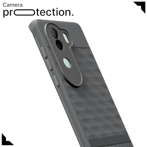 Image of Outlouders Back Cover for Vivo V40e / iQOO Z9s 5G | TPU Soft Flexible Shockproof | Full Camera Protection Back Case (Grey)