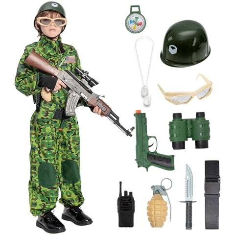 JAZGROM Kids Army Costume Set Cover