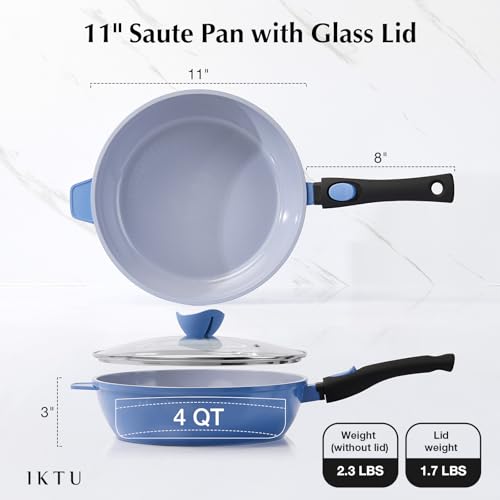Iktu Ceramic Nonstick Deep Frying Pan thumb #1