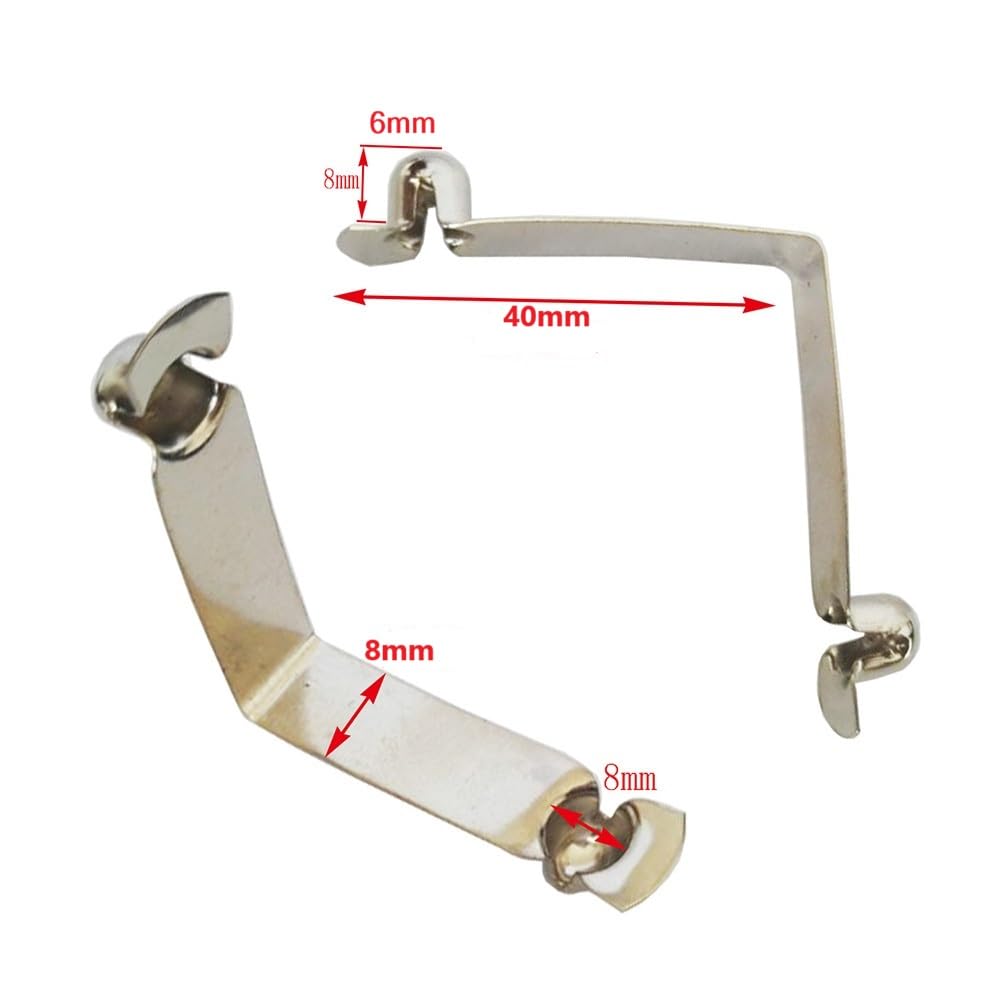 50 Pieces 6mm Stainless Steel Double Button Clips Snap Spring for Wet Environments with Elastic Requirements Awning Camping Caravan Telescopic Tube Positioning