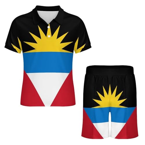 Ensemble polo et short homme imprimé Antigua tendance d'été