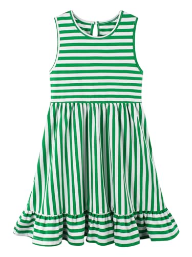 HILEELANG Girl Short Sleeve Dress Summer Cotton Casual Tunic Shirt Twirly Basic Skater Dress2