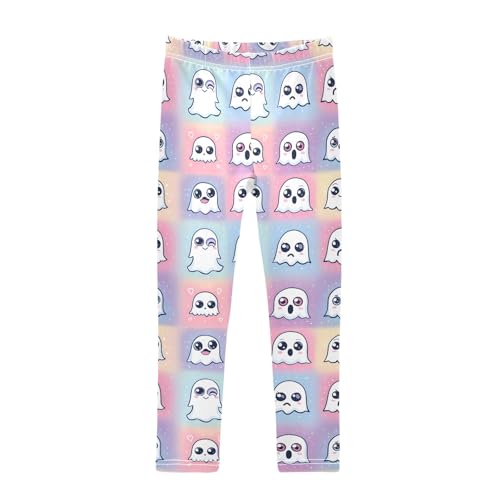 Girls' Athletic Leggings Ankle Length Yoga Dance Pants Kids Teen 4T Ghost