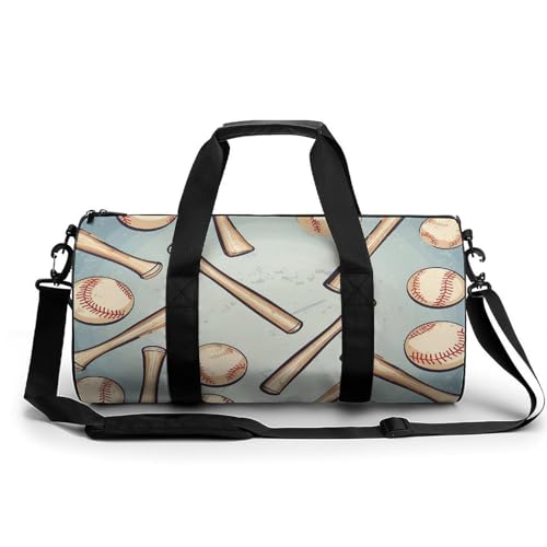 Sac de voyage grande capacité blanc 45cm en toile pour sport baseball yoga homme femme