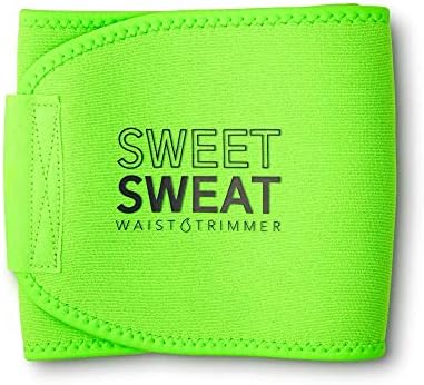 Sports Research Sweet Sweat Waist Trimmer (Medium, Neon Green, Men & Women) with Latex Free Neoprene_Sauna Belt