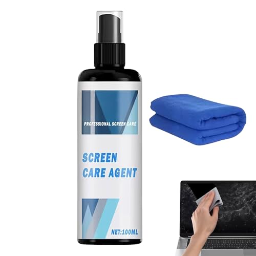 Solución en aerosol para lentes, pantalla de larga duración, limpiador de vidrio de teléfono de 100 ml con fuerte, accesorio de computadora con botella resistente, herramienta de mantenimiento de