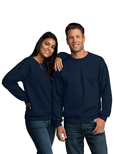 Fruit Of The Loom Men's Eversoft Fleece Sweatshirts & Hoodies, Sweatshirt-Navy, Large #TOP4