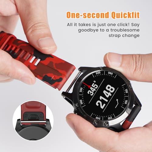 NotoCity Compatible with Fenix 6X Pro/7X Pro/7X/6X/5X/5X Plus/3/3 HR Strap, 26mm Quickfit Strap for Descent MK1/Mk2/Mk2i - Image 4