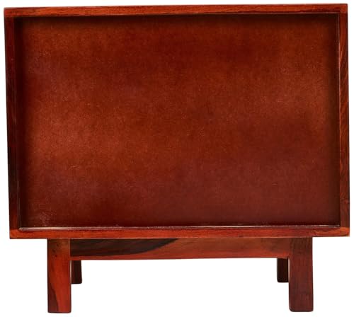 Image of Amazon Brand - Solimo Erich Solid Sheesham Wood Bedside Table with 1 Cabinet for Home (Honey Finish)