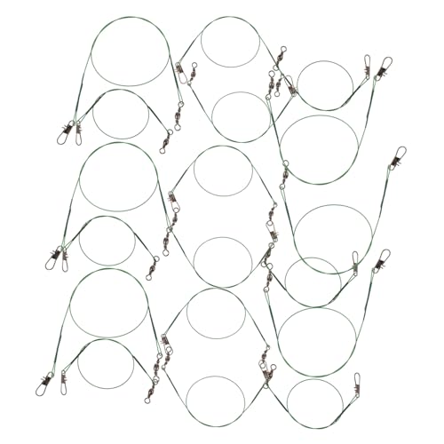 ifundom 40pcs Steel Wire Fishing Leader Kit Double Connectors Versatile Fishing Tackle Durable Outdoor Gear for Anglers